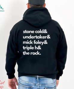 Cold& Undertaker& Mick Foley& Triple H& The Rock Shirt