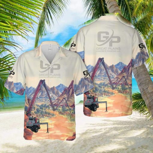 Concrete Pump Truck Hawaiian Shirt