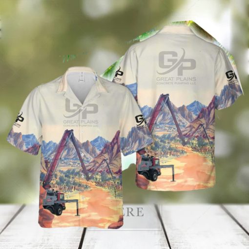 Concrete Pump Truck Hawaiian Shirt