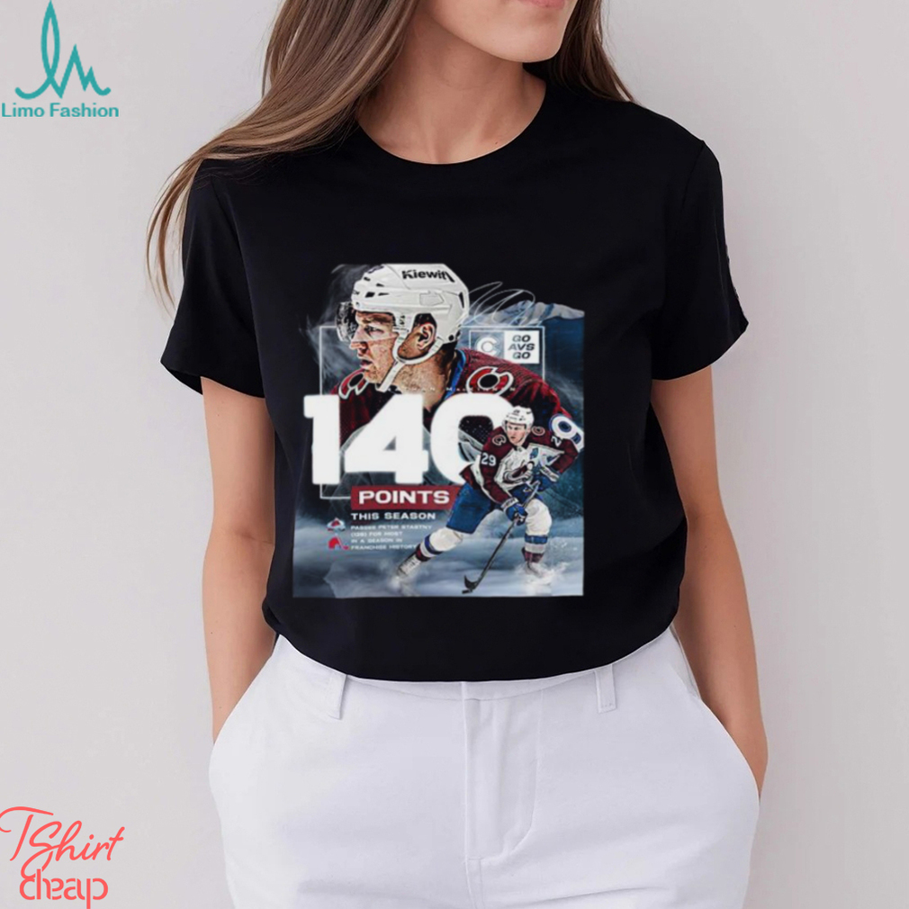 Congrats Nathan MacKinnon From Colorado Avalanche For Scoring 140 Points In This Season Classic T Shirt Congrats Nathan MacKinnon From Colorado Avalanche For Scoring 140 Points In This Season Classic T Shirt
