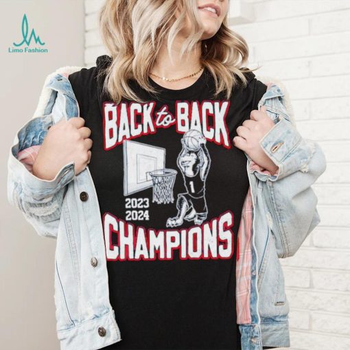 Connecticut Huskies basketball 2023 2024 back to back Champions shirt