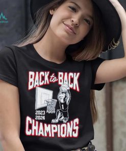 Connecticut Huskies basketball 2023 2024 back to back Champions shirt