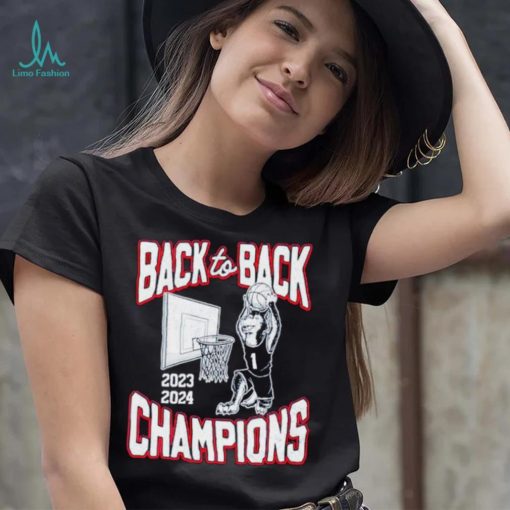Connecticut Huskies basketball 2023 2024 back to back Champions shirt