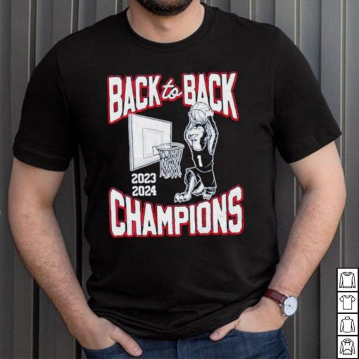 Connecticut Huskies basketball 2023 2024 back to back Champions shirt