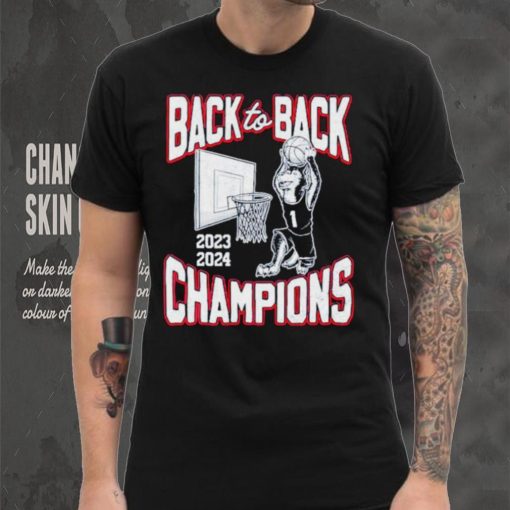 Connecticut Huskies basketball 2023 2024 back to back Champions shirt