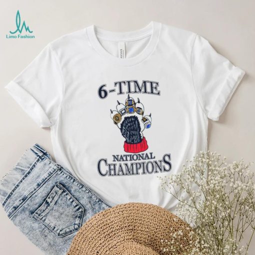 Connecticut Huskies basketball 6 time national Champions shirt