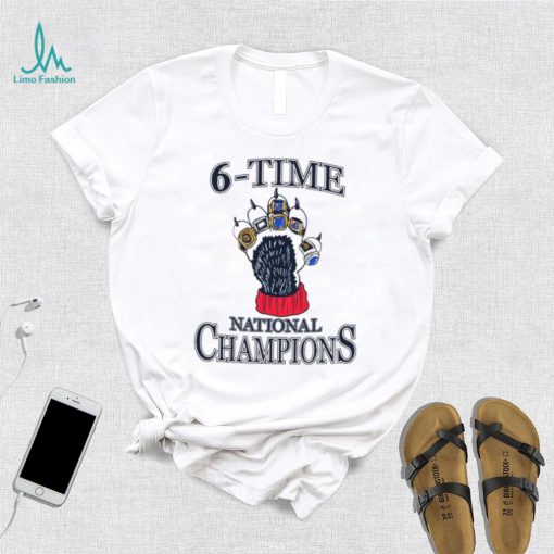Connecticut Huskies basketball 6 time national Champions shirt