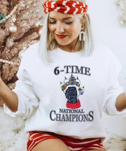 Connecticut Huskies basketball 6 time national Champions shirt