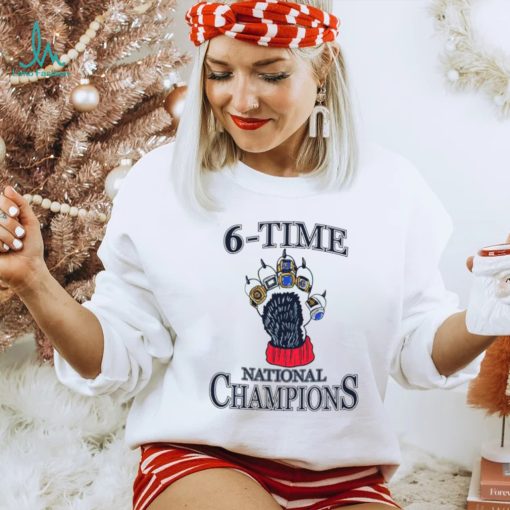 Connecticut Huskies basketball 6 time national Champions shirt