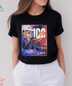 Connor McDavid Edmonton Oilers Has Reached 100 Assists On The NHL Season T Shirt