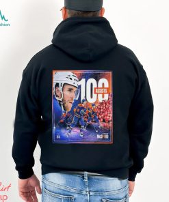 Connor McDavid Edmonton Oilers Has Reached 100 Assists On The NHL Season T Shirt