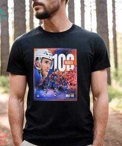 Connor McDavid Edmonton Oilers Has Reached 100 Assists On The NHL Season T Shirt