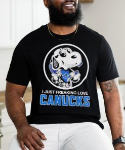 Cool Snoopy I just freaking love Vancouver Canucks shirt