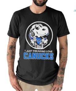 Cool Snoopy I just freaking love Vancouver Canucks shirt