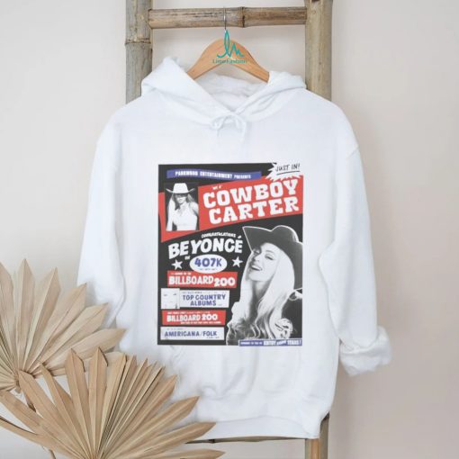 Cowboy Carter Rides Straight To The Top Hats Off Beyonce T Shirt