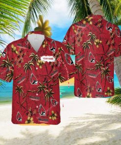 Custom Name Ball State Cardinals Aloha 3D Hawaiian Shirt Gold Flower Vintage For Beach