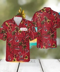 Custom Name Ball State Cardinals Aloha 3D Hawaiian Shirt Gold Flower Vintage For Beach