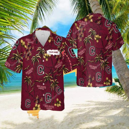 Custom Name Colgate Raiders 3D Hawaiian Shirt Gold Flower Vintage All Over Print Gift For Fans