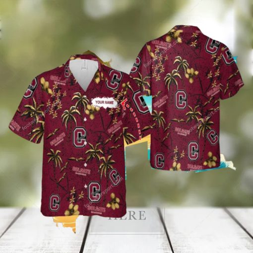 Custom Name Colgate Raiders 3D Hawaiian Shirt Gold Flower Vintage All Over Print Gift For Fans