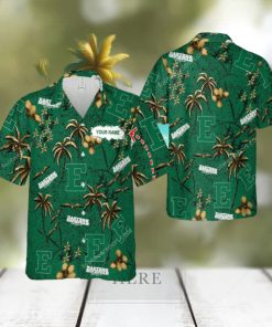 Custom Name Eastern Michigan Eagles 3D Hawaiian Shirt Gold Flower Vintage All Over Print Gift For Fans