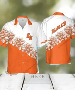 Custom Name NCAA Sam Houston Bearkats Vacation Wear Beach Hawaiian Shirt Flower For Men And Women