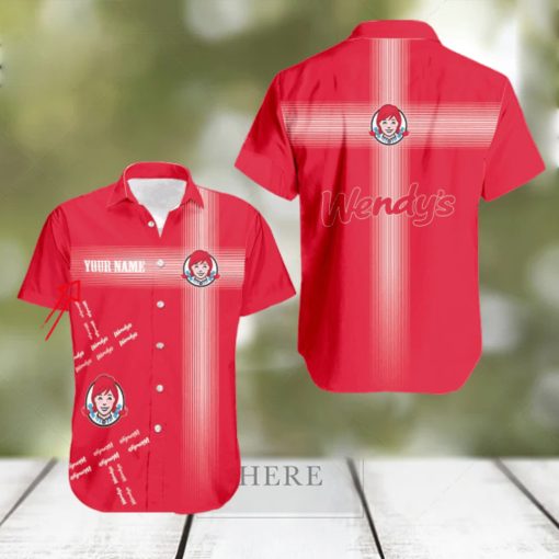 Custom Name WENDY’S Logo Brand New Palm Brand Beach Hawaiian Shirt For Men And Women