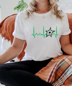 Dallas Stars Heartbeat T Shirt, Heartbeat Hockey 2024 Shirt