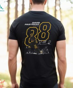 David Pastrnak Outline Y WHT SHIRT