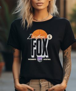 De’Aaron Fox Sacramento Kings basketball label shirt