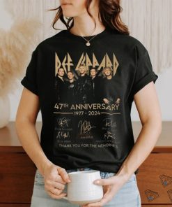 Def Leppard 47th Anniversary 1977 2024 Signatures Thank You For The Memories T Shirt, hoodie, sweater, long sleeve and tank top Def Leppard 47th Anniversary 1977 2024 Signatures Thank You For The Memories T Shirt
