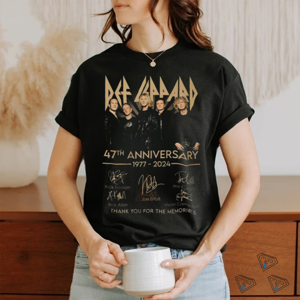 Def Leppard 47th Anniversary 1977 2024 Signatures Thank You For The Memories T Shirt Def Leppard 47th Anniversary 1977 2024 Signatures Thank You For The Memories T Shirt