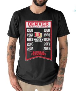 Denver Men’s ICE Hockey 10x 1958 2024 National Champions Shirt