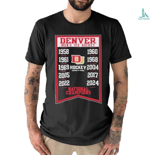 Denver Men’s ICE Hockey 10x 1958 2024 National Champions Shirt