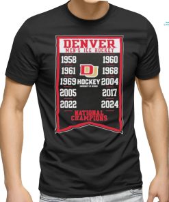 Denver Men’s ICE Hockey 10x 1958 2024 National Champions Shirt