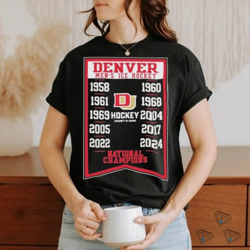 Denver Men’s ICE Hockey 10x 1958 2024 National Champions Shirt