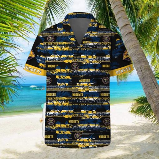 Denver Nuggets Hawaii Set Pattern Vintage 3D Hawaiian Shirt And Shorts