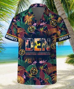 Denver Nuggets Logo Team Hawaiian Shirt And Shorts Beach Holiday Gift