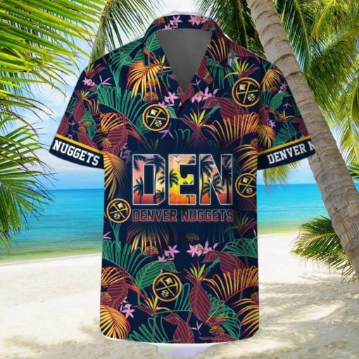 Denver Nuggets Logo Team Hawaiian Shirt And Shorts Beach Holiday Gift