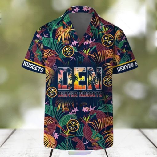 Denver Nuggets Logo Team Hawaiian Shirt And Shorts Beach Holiday Gift