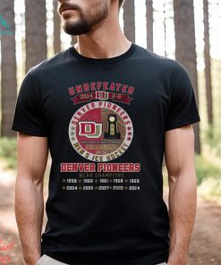 Denver Pioneers 2024 NCAA Men’s Ice Hockey Champions Undefeated 2 0 T Shirt