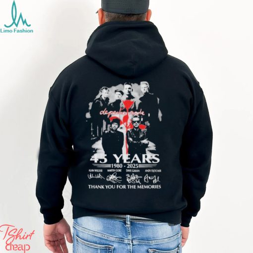 Depeche Mode 45 Years Of The Memories 1980 2025 T Shirt