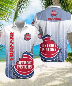 Detroit Pistons Blue Hawaiian Shirt Style Gift