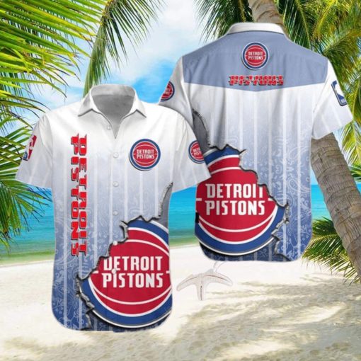 Detroit Pistons Blue Hawaiian Shirt Style Gift