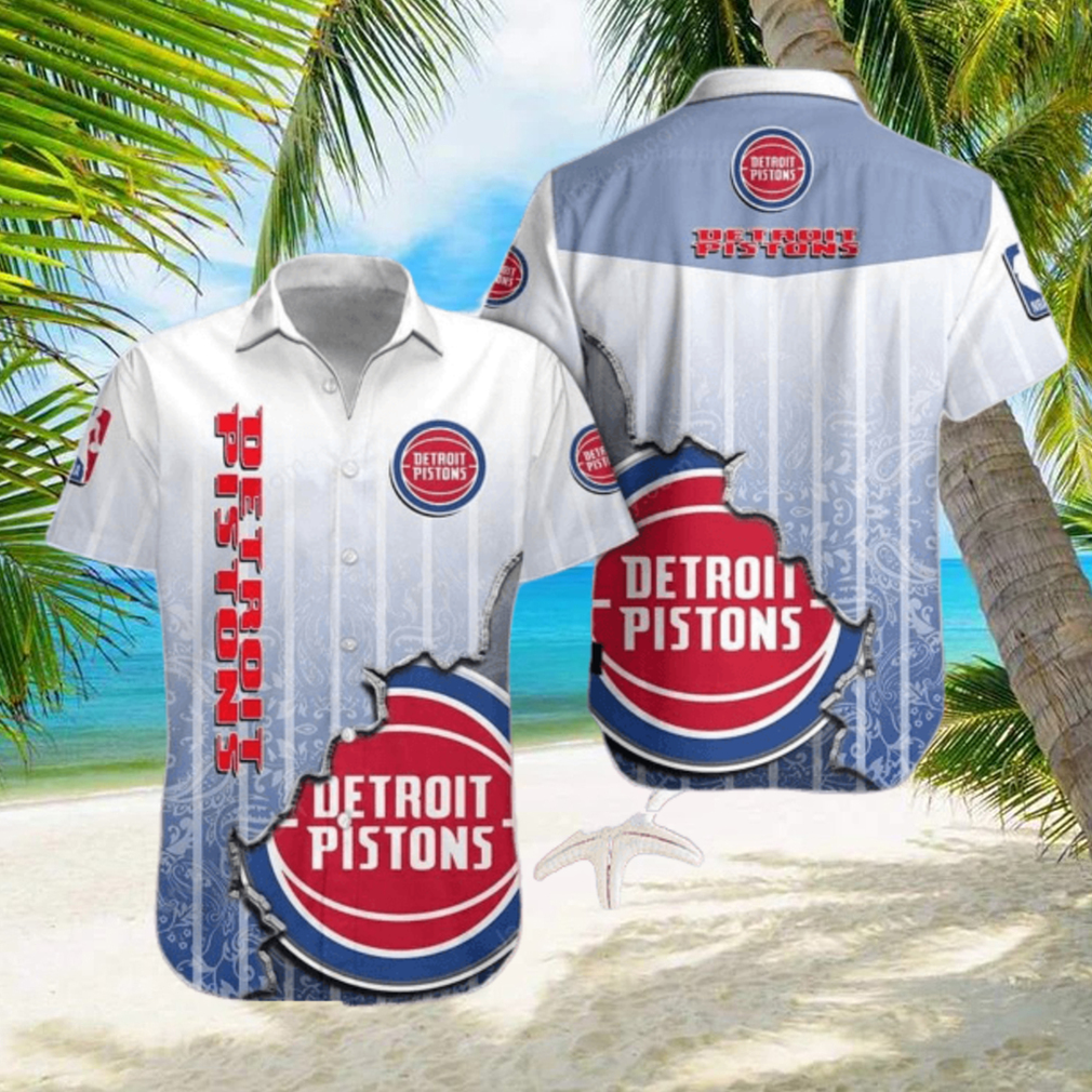 Detroit Pistons Blue Hawaiian Shirt Style Gift Detroit Pistons Blue Hawaiian Shirt Style Gift