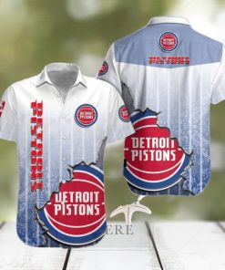 Detroit Pistons Blue Hawaiian Shirt Style Gift