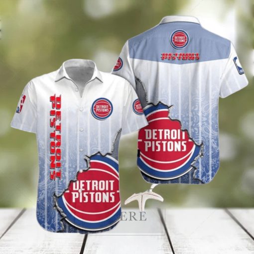 Detroit Pistons Blue Hawaiian Shirt Style Gift