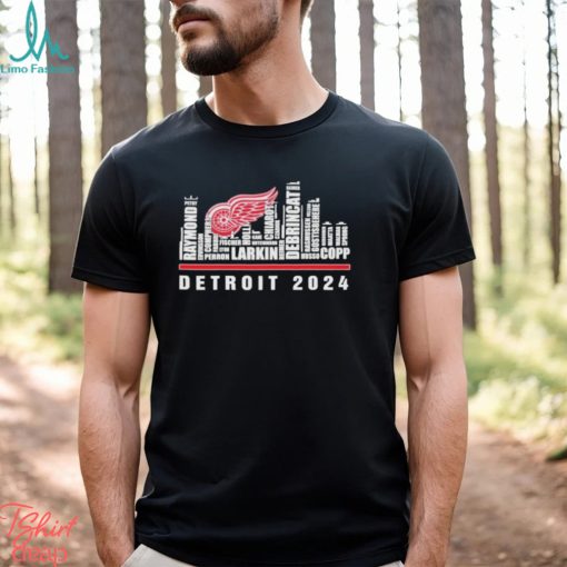 Detroit Red Wings 2024 Player Name City Horizon T Shirt