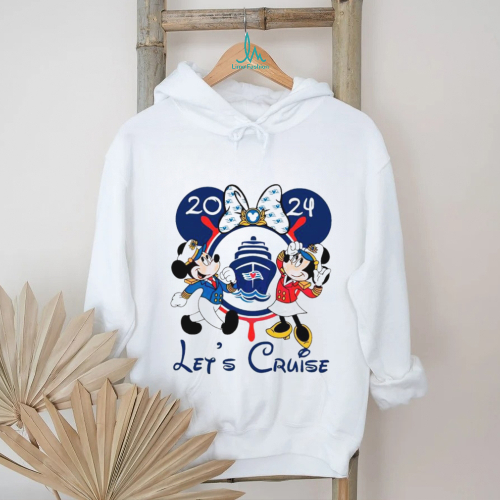 Disney Lets Cruise 2024 Mickey Minnie Captain shirt Disney Lets Cruise 2024 Mickey Minnie Captain shirt
