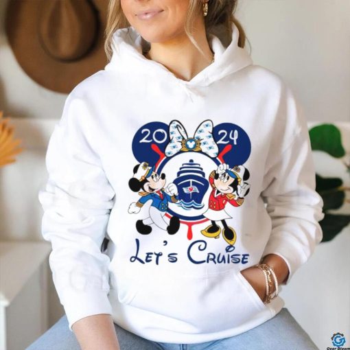 Disney Lets Cruise 2024 Mickey Minnie Captain shirt