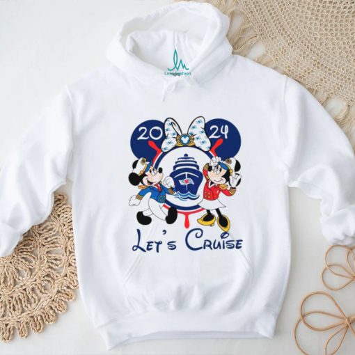 Disney Lets Cruise 2024 Mickey Minnie Captain shirt